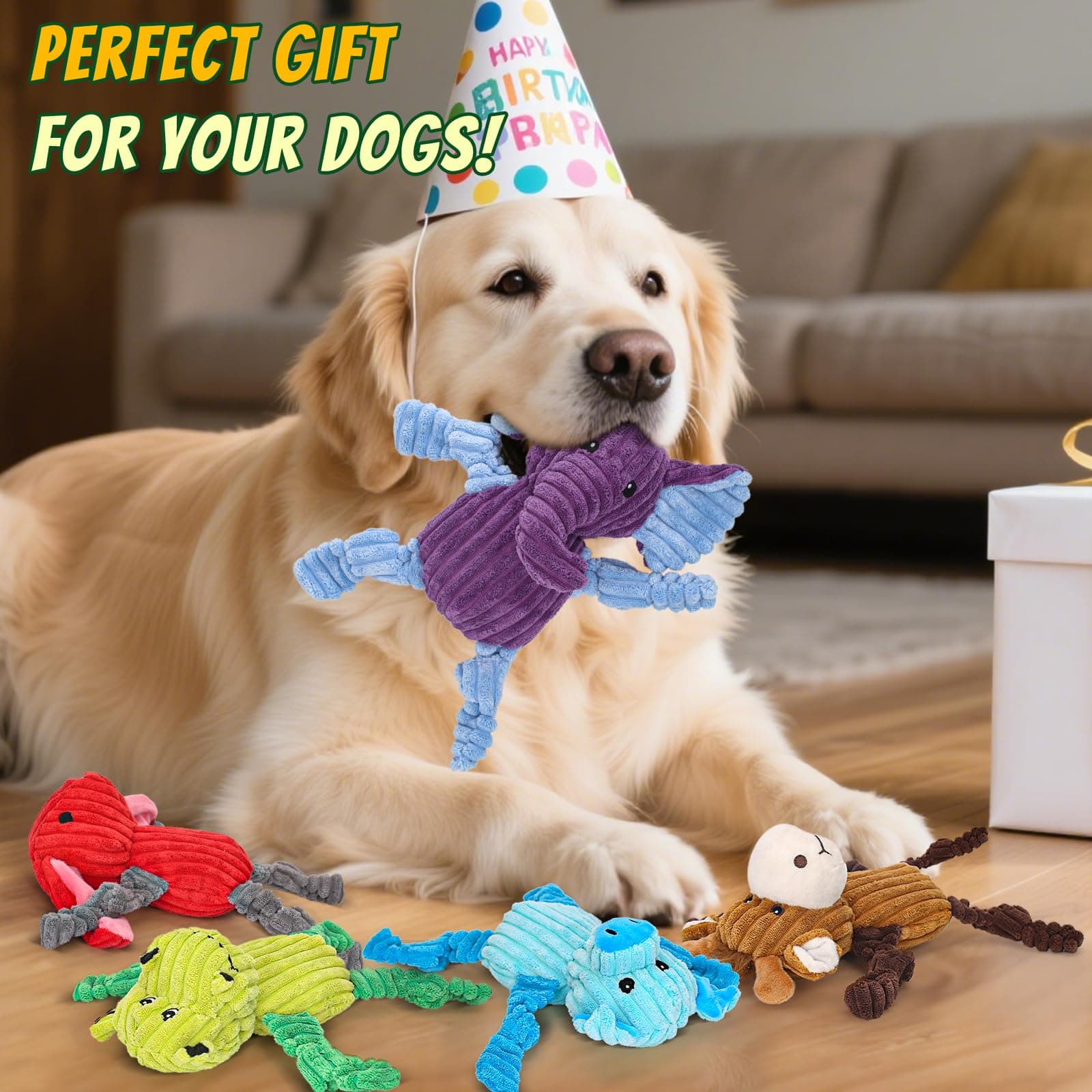Pack de 5 Juguetes de Peluche con Chillido para Perros thumbnail 2