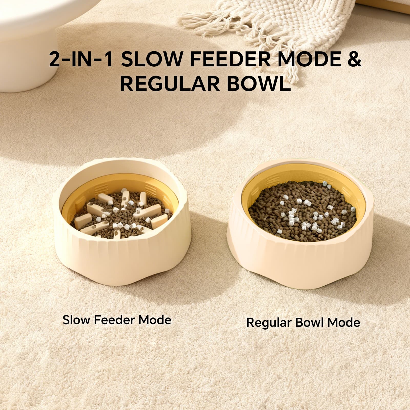 Bowl Antivoracidad de Doble Uso para Mascotas